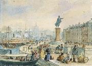 fritz von dardel Skeppsbron vid Gustav IIIs staty France oil painting artist